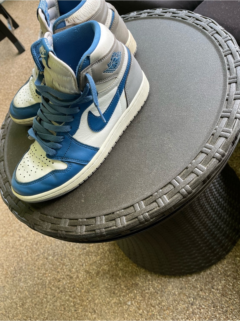 Nike Air Jordan 1 High Top Sneakers - Blue & White